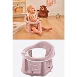 Mikasso Kaymaz Vakum Ayaklı Bebek Banyo Oturağı & Mama Oturağı 2in1 Pembe - Çok Renkli