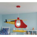 Mikasso KDF001H Çocuk Odası Helikopter Sarkıt Avize — Renkli Tasarım / E27 Duy - Kırmızı Plastik 1 E27 Çok R - Çok Renkli