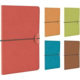Mikasso Keepnotes Esnek Deri Kapak Not Defteri 13X21CM 120 Yaprak Çizgili (3 Lü Paket) Küp Not Kağıdı - Çok Renkli