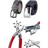 Mikasso Kemer Delme ve Perçim Delici Çelik Paslanmaz Pense Delici Pro Set Her Eve Lazım Çelik Aparat Pense