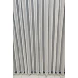 Mikasso Kendisinden Çizgili Detaylı Yeni Sezon Düz Sade Kullanışlı 1x2 Seyrek Pileli Tül Perde Polyester Bey - Çok Renkli