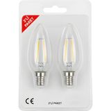 Mikasso KES499 – LED Flamanlı Buji Ampul 4W (2700K | E14 | 2’li Paket) - Çok Renkli
