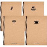 Mikasso Keskin 17X24 La Plume Viking Sert Kapak Spiralli Defter 100 Yp. Çizgili Karton Spiralli Çizgili 100 - Çok Renkli