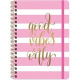 Mikasso Keskin A5 80 Yp.düz Sert Kap. Spr. Daily Notes Muse -Good Vibes Only / B 47 Karton Düz Çizgisiz 160 - Çok Renkli