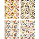 Mikasso Keskin Color La Plume Flowers Pp Kapak Spiralli Defter 17X22 cm 80 Yp Çizgili Sert Spiralli Kareli B - Çok Renkli