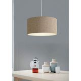Mikasso Keten Kumaş Avize Çap 30 cm Retro Sarkıt Bej AV148 Kumaş 1 E27 Bej Salon / Oturma Odası - Çok Renkli