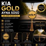 Mikasso Kia Gold Araç Ayna Süsü Püsküllü Dikiz Aynası Dekoratif Oto Aksesuarı 1 Adet - Çok Renkli