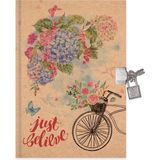 Mikasso Kilitli Hatıra Defteri Kraft 14X20CM 80 Yaprak 310261-99 (Karışık Renk 1 Adet) Karton Düz Çizgili Or - Çok Renkli