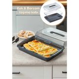 Mikasso Kilitli Kapaklı Kek Börek Pasta Saklama, Borcam Taşıma Kabı - Kek Fanusu Belirtilmemiş Çok Renkli