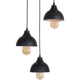 Mikasso Kinder Modern Tasarım Salon - Mutfak - Cafe Siyah Renk Sarkıt 3 Lü Avize Metal 3 E27 Siyah Salon / O - Çok Renkli
