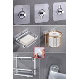 Mikasso Kiracılar Için Şeffaf Yapışkan Çivi Fotoğraf Çerçevesi Dikişsiz Mutfak Banyo Duvar Askı Kanca Tablo