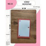 Mikasso Kiraz Memopad - No. 8 - Ders Çalışma Mini Not Kağıdı Karton Düz Renkli Küçük Boy Çok Renkli Bloknotl