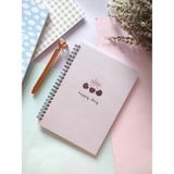 Mikasso Kiraz Notepad A5 - Memopad, Bloknot, Defter, Not Kağıdı Sert Spiralli Kareli 50 Yaprak Orta Boy Kırm - Çok Renkli