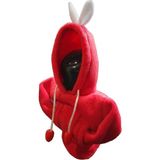 Mikasso Kırmızı Beyaz Kulaklı Vites Topuz Süsü Hoodie Kapşonlu Araba Vites Poları Araç Vites Sweatshirt - Çok Renkli