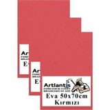Mikasso Kırmızı Eva 50X70 cm 3 Adet Eva Süngeri Okul Kreş Anasınıfı Elişi Etkinlikleri - Çok Renkli
