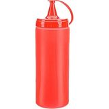 Mikasso Kırmızı Ketçap Sızdırmaz Sos Şişesi 400ML AP-9417 Kırmızı