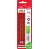 Mikasso Kırmızı Kopya Kalemi 8'li Set + Silgi ve Kalemtraş Hediyeli – Dayanıklı Uçlu, Pvc Içermez Beyaz - Çok Renkli