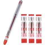 Mikasso Kırmızı My Gel 0.5mm Ince Iğne Uçlu Jel Kalem 1 Adet ve Kalem Yedeği 3 Adet My-Jel Pilot Kale - Çok Renkli