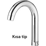 Mikasso Kısa Anf Lavabo Batarya Borusu 20 cm Krom Dayanıklı Malzeme ile Pratik Kullanım