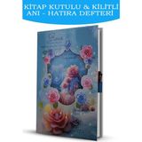 Mikasso Kitap Kapaklı Kutulu Kilitli Anı Hatıra Defteri Sert Düz Renkli Orta Boy Mavi Not Defteri A5 44 Yapr - Çok Renkli