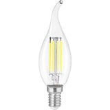 Mikasso Kıvrık Buji Filament Edison Tip Rustik Şeffaf Cam Ampul 6 W LED Ampul - Beyaz Işık Erd-94 Beyaz