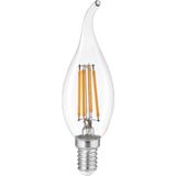 Mikasso Kıvrık Buji Filament Edison Tip Rustik Şeffaf Cam Ampul 6 W LED Ampul - Günışığı Erd-83 Sarı - Çok Renkli