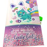 Mikasso Kız Çocuk Kutulu Kilitli Hatıra Defteri "stay Magical" 13*9 cm 48 Yaprak Karton Çizgili Belirtilmemi - Çok Renkli