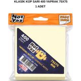 Mikasso Klasik Küp Not Kağıdı Sarı 400 Yaprak 75X75 mm Küp Not Kağıdı - Çok Renkli