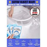 Mikasso Klozet Kapak Örtüsü Pratik Kullanımlı Hijyenik Klozet Kapağı Poşeti 50 Adet