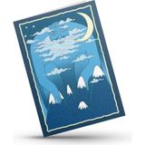 Mikasso Kök Tengri A5 Defter ve Mitoloji Çıkartma Karton Düz Çizgili 40 Yaprak Orta Boy Mavi Konsept Defterl - Çok Renkli