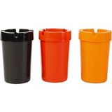 Mikasso Kokusuz Kül Tablası Araç Içi Küllük Plastik Küllük Karışık Renkli 3 Adet - Çok Renkli