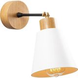 Mikasso Konikkem Hareketli Başlık Metal Sıvama Tekli Mafsallı Natural Ahşap Aplik Beyaz KONIKKEM-N-618 Metal - Çok Renkli