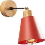 Mikasso Konikkem Hareketli Başlık Metal Sıvama Tekli Mafsallı Natural Ahşap Aplik Kırmızı KONIKKEM-N-616 Met - Çok Renkli