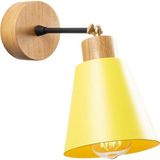 Mikasso Konikkem Hareketli Başlık Metal Sıvama Tekli Mafsallı Natural Ahşap Aplik Sarı KONIKKEM-N-619 Metal - Çok Renkli