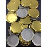 Mikasso Konserve Kavanoz Kapağı Gold 50 Adet Metal Altın