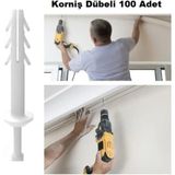 Mikasso Korniş Dübeli Çivili 7 mm Paket 100 Adet