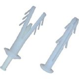 Mikasso Korniş Dübeli -Plastik Çivili -7mm -(Pk./ad.: 25ADET) -Made