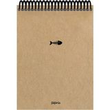 Mikasso Kraft Sert Kapak Bloknot 100YP 17X24CM Düz Küp Not Kağıdı - Çok Renkli