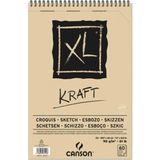 Mikasso Kraft Xl Sketch ve Eskiz Blok Spiralli 60 Sf A4 90GR Sert Spiralli Çizgisiz Büyük Boy Beyaz Okul Def - Çok Renkli