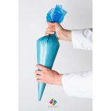 Mikasso Krema Sıkma Torbası Mavi Renk 10 Adet / Kalın, Büyük Boy (24 x 51 Cm) Plastik