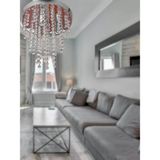 Mikasso Kristal 3'lü Modern Salon,hol, Mutfak, Yatak Odası, Çocuk Odası Avize Kristal Taş 3 E14 Gümüş Bebek - Çok Renkli