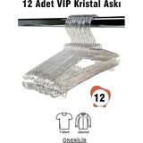 Mikasso Kristal Askı Şeffaf Büyük Boy 12 Adet Elbise Askısı Vıp Plastik Şeffaf Tr