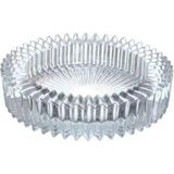 Mikasso Kristal Lüks Cam Küllük Cam Kül Tablası Puro Kül Tablası Cam Beyaz Yuvarlak
