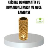 Mikasso Kristal Rgb Led’li Kumandalı Masa ve Gece Lambası – Renkli Işık Modlarıyla Şık Dekoratif Ay Altın 3 - Çok Renkli