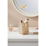 Mikasso Kristal Taşlı Metal Dekoratif Organizer – Mumluk & Takı Kutusu Metal Altın - Çok Renkli