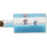 Mikasso Krm Mavi Su Hayvan - Yıldız Dikdörtgen Mika Şişe Yüzen Batmayan Dekoratif Biblo AKVARYUM4.2X6.4X17CM - Çok Renkli