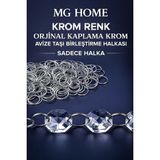 Mikasso Krom Avize Halkası🌸 100 Adet Avize Taşı Halkası Optigon Halkası Metal Halkası Avize Taş Birleştirme - Çok Renkli