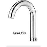 Mikasso Krom Kısa Delta Mutfak Lavabo Borusu Krom