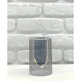 Mikasso Krom Rengi Çizgili Parlak Boru Cam Avize Şamdan Abajur Camı Yedek Parça 10X15 cm E27 Duya Uygun Cam - Çok Renkli