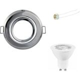 Mikasso Krom Renk Sıva Altı LED Beyaz Işık Spot Lamba + (8 Watt GU10 Ampul ve Duy Dahildir) - Çok Renkli